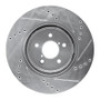 R1 17-23 Subaru Impreza Front Left Drilled & Slotted Silver Brake Rotor