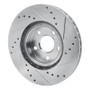 R1 17-23 Subaru Impreza Front Left Drilled & Slotted Silver Brake Rotor