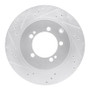 R1 93-99 Dodge STEALTH Rear Left Drilled & Slotted Silver Brake Rotor