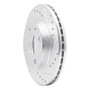 R1 90-01 Ford Escort Front Right Drilled & Slotted Silver Brake Rotor
