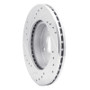 R1 90-01 Ford Escort Front Right Drilled & Slotted Silver Brake Rotor