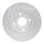 R1 90-01 Ford Escort Front Right Drilled & Slotted Silver Brake Rotor