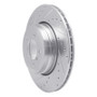 R1 05-08 BMW 760I Rear Left Drilled & Slotted Silver Brake Rotor