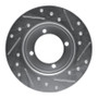 R1 88-93 Ford Festiva Front Left Drilled & Slotted Silver Brake Rotor