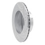 R1 06-10 BMW 530XI Rear Left Drilled & Slotted Silver Brake Rotor