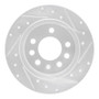 R1 06-10 Pontiac SOLSTICE Rear Right Drilled & Slotted Silver Brake Rotor