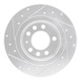 R1 06-10 Pontiac SOLSTICE Rear Right Drilled & Slotted Silver Brake Rotor