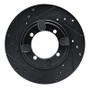 R1 91-92 Mitsubishi Mirage Front Left Drilled & Slotted Black Brake Rotor