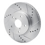 R1 15-19 Subaru Legacy Front Right Drilled & Slotted Silver Brake Rotor