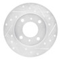 R1 92-96 Dodge COLT Front Right Drilled & Slotted Silver Brake Rotor