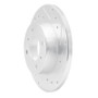 R1 92-96 Dodge COLT Front Right Drilled & Slotted Silver Brake Rotor