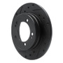 R1 90-94 Eagle TALON Rear Left Drilled & Slotted Black Brake Rotor