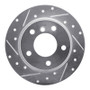 R1 03-06 BMW Z4 Rear Left Drilled & Slotted Silver Brake Rotor