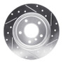 R1 03-06 BMW Z4 Rear Left Drilled & Slotted Silver Brake Rotor