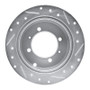 R1 92-04 Dodge COLT Rear Left Drilled & Slotted Silver Brake Rotor