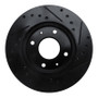 R1 85-91 Dodge 2000 GTX Front Left Drilled & Slotted Black Brake Rotor