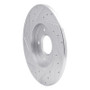 R1 05-05 Buick TERRAZA Rear Right Drilled & Slotted Silver Brake Rotor