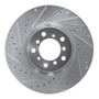 R1 00-03 BMW M5 Right Front Drilled & Slotted Silver Brake Rotor