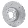 R1 00-03 BMW M5 Right Front Drilled & Slotted Silver Brake Rotor