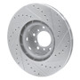 R1 00-03 BMW M5 Right Front Drilled & Slotted Silver Brake Rotor