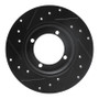 R1 85-91 Dodge COLT Front Right Drilled & Slotted Black Brake Rotor