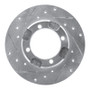 R1 91-92 Dodge COLT Front Left Drilled & Slotted Silver Brake Rotor