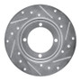 R1 91-92 Dodge COLT Front Left Drilled & Slotted Silver Brake Rotor