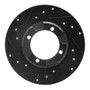 R1 85-91 Dodge COLT Front Left Drilled & Slotted Black Brake Rotor