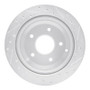 R1 05-06 Pontiac GTO Rear Left Drilled & Slotted Silver Brake Rotor