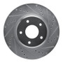 R1 05-06 Pontiac GTO Front Right Drilled & Slotted Silver Brake Rotor