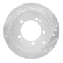 R1 91-99 Dodge STEALTH Rear Right Drilled & Slotted Silver Brake Rotor