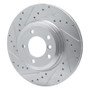R1 01-08 BMW 330I Front Left Drilled & Slotted Silver Brake Rotor