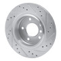 R1 99-06 BMW 325CI (USA/Canada) Rear Left Drilled & Slotted Silver Brake Rotor