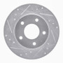 R1 90-90 Pontiac 6000 Rear Left Drilled & Slotted Silver Brake Rotor