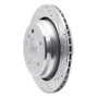 R1 96-03 BMW 528I Rear Right Drilled & Slotted Silver Brake Rotor