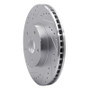 R1 92-97 Subaru SVX Front Left Drilled & Slotted Silver Brake Rotor