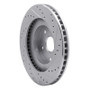 R1 92-97 Subaru SVX Front Left Drilled & Slotted Silver Brake Rotor