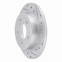 R1 84-88 Pontiac 6000 Rear Right Drilled & Slotted Silver Brake Rotor