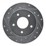 R1 84-88 Pontiac 6000 Rear Left Drilled & Slotted Silver Brake Rotor