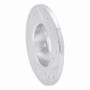 R1 88-89 Pontiac LeMans Front Right Drilled & Slotted Silver Brake Rotor