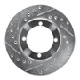 R1 91-92 Dodge COLT Front Left Drilled & Slotted Silver Brake Rotor
