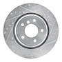R1 95-03 BMW 750IL Rear Right Drilled & Slotted Silver Brake Rotor