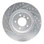 R1 95-03 BMW 750IL Rear Right Drilled & Slotted Silver Brake Rotor