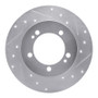 R1 90-94 Eagle TALON Rear Right Drilled & Slotted Silver Brake Rotor