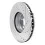 R1 95-01 BMW 750IL Front Left Drilled & Slotted Silver Brake Rotor