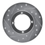 R1 85-94 Chevrolet Sprint Front Left Drilled & Slotted Silver Brake Rotor