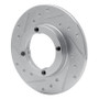R1 85-94 Chevrolet Sprint Front Left Drilled & Slotted Silver Brake Rotor