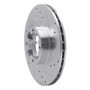 R1 85-94 Subaru GL-10 Front Right Drilled & Slotted Silver Brake Rotor
