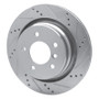 R1 95-02 BMW M3 Left Rear Drilled & Slotted Silver Brake Rotor