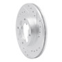 R1 87-94 Subaru Justy Front Right Drilled & Slotted Silver Brake Rotor